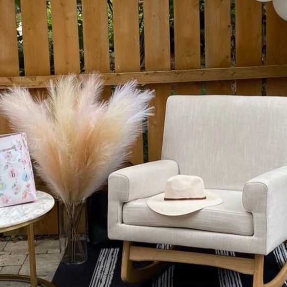 Cream Faux Pampas Grass Tall Boho Decor bundle of 3 43” tall - Picture 7 of 9